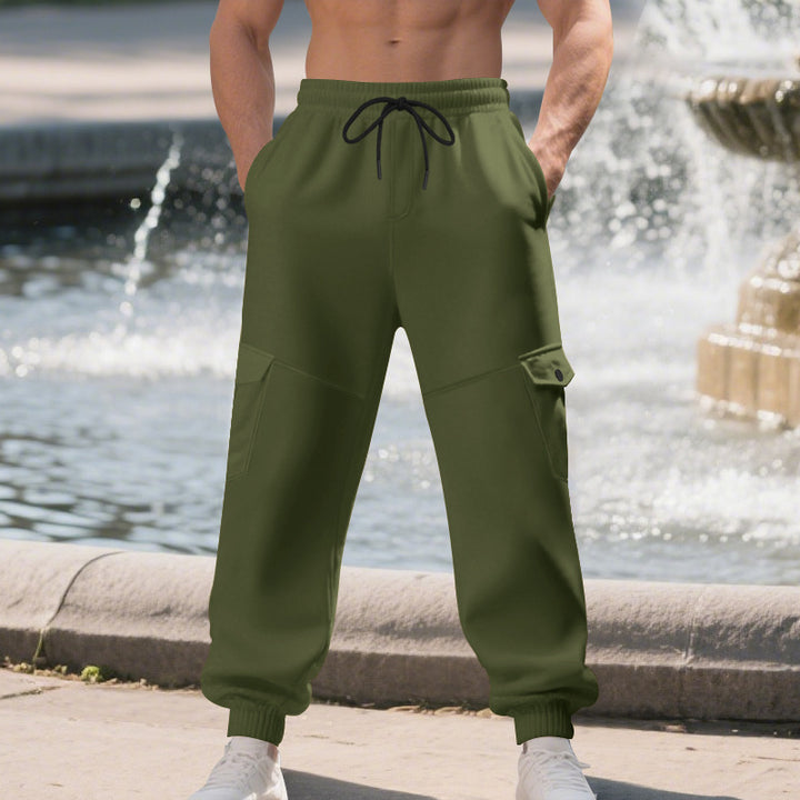 Casual cargo jogger pants for men with practical side pockets Lune London