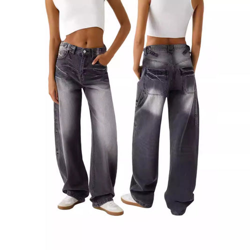 Women's wide High-Waist jeans with elegant cut and casual design Lune London