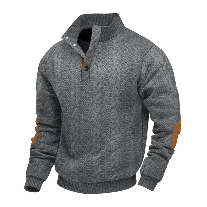 Structured men's sweater with trendy high collar Lune London
