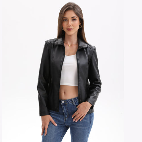 Ladies Lune London Faux Leather Jacket