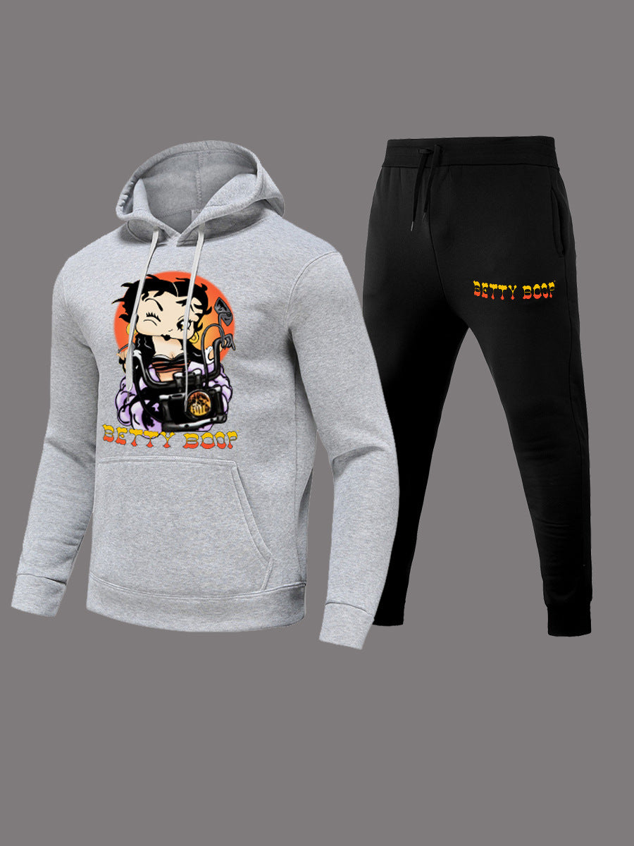 Women's sporty hoodie and jogger pants set with a unique graphic design Lune London