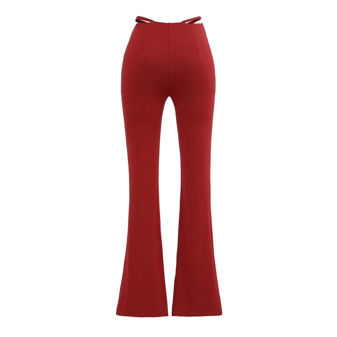 Elegant flared pants for women with a high waist and practical side pockets Lune London