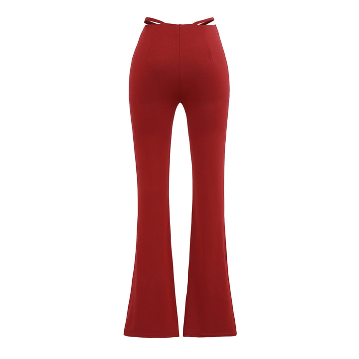 Elegant flared pants for women with a high waist and practical side pockets Lune London