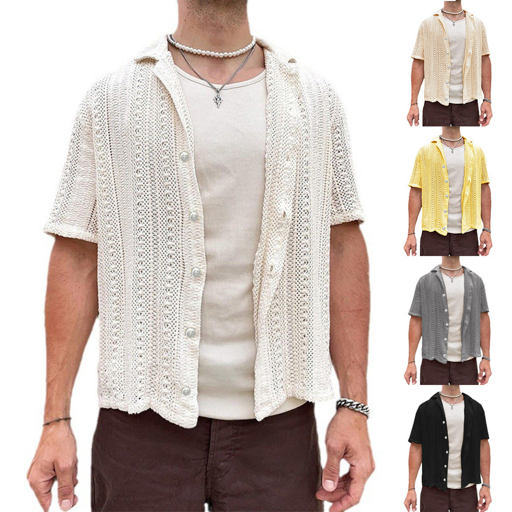 Short Sleeve Knit Shirt for Men Lune London