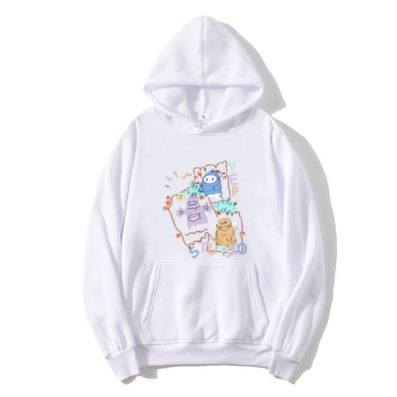 Women's hoodie with playful cartoon design Chic & Stil