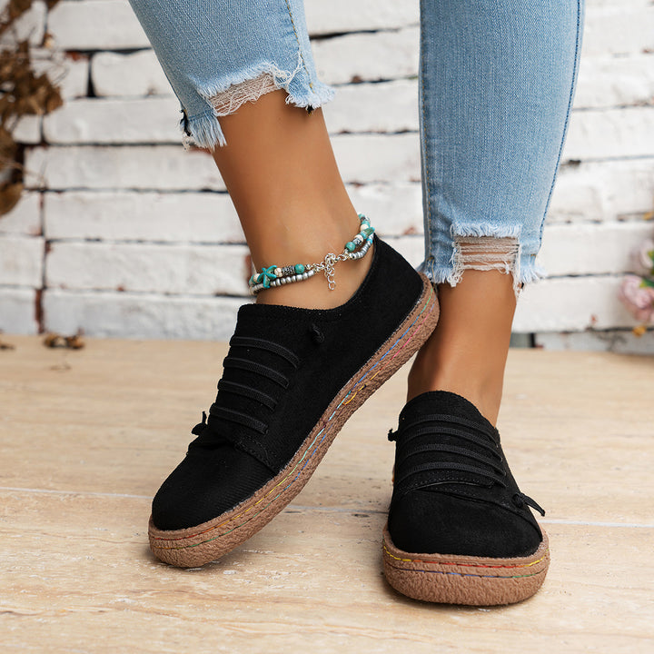 Women lightweight loafers with elastic laces and non-slip sole Lune London