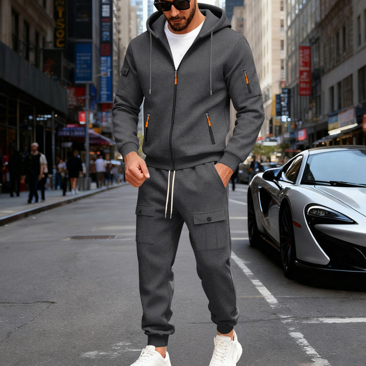 Lune London men's sporty hoodie and cargo pants set