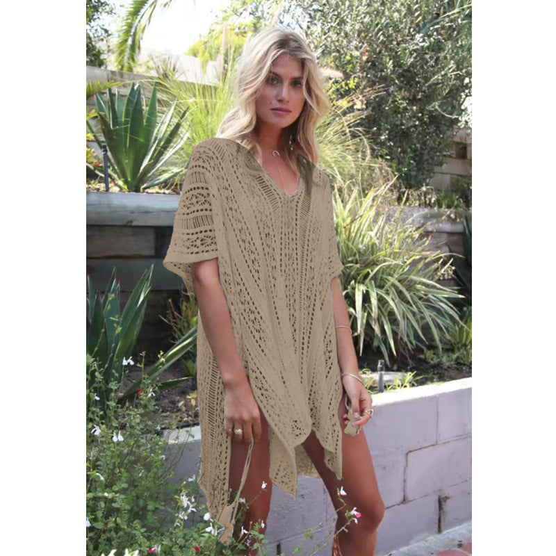 Ladies structured crochet beach cover-up Lune London