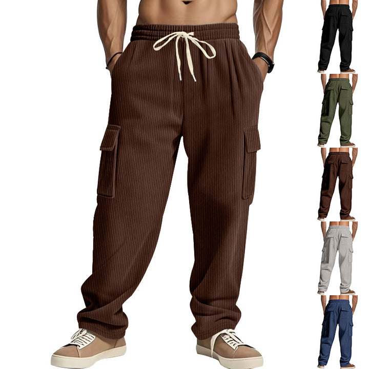 Casual cargo pants for men with practical pockets and elastic waist Lune London