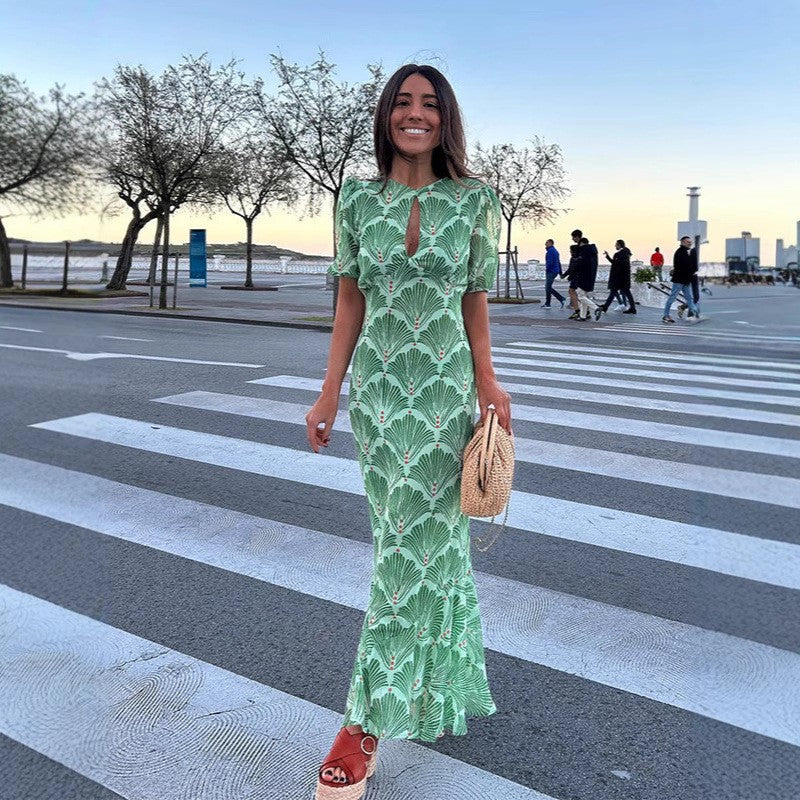 Maxi dress for women with a fresh floral design and a relaxed fit Lune London