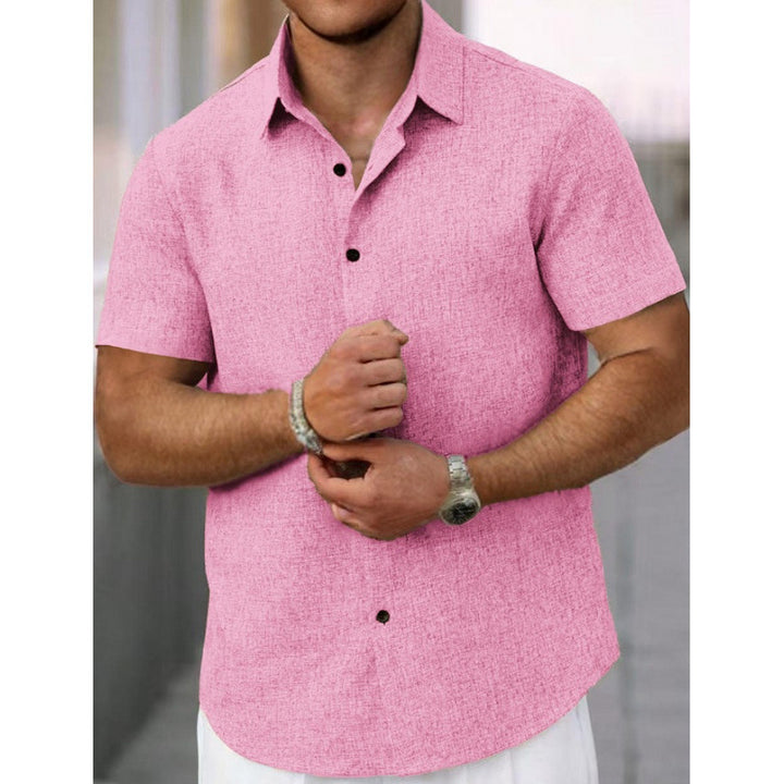 Short sleeve shirt for men in textured fabric Lune London
