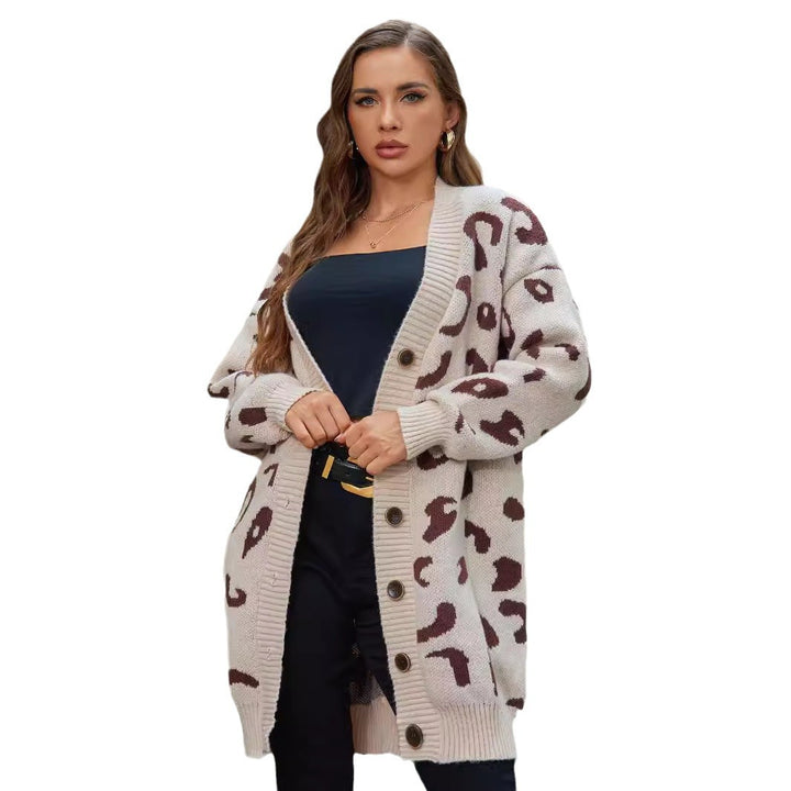 Lune London leopard print knit jacket for ladies