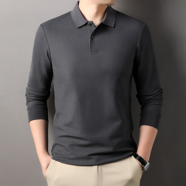 Long sleeve polo shirt for men in breathable functional material Lune London