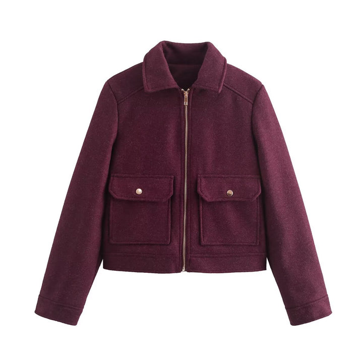 Women's stylish bomber jacket with practical flap pockets Lune London