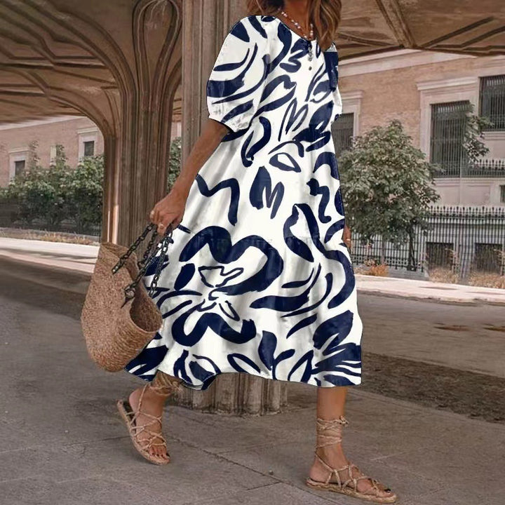 Lune London Floral Print Summer Maxi Dress for Women