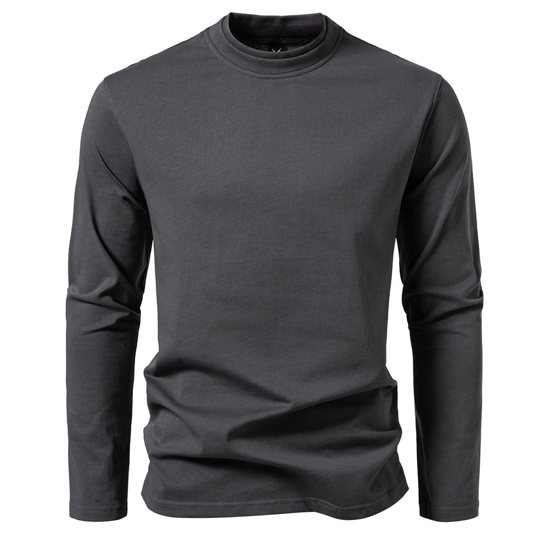Men's long sleeve t-shirt in pleasant cotton blend with round neck Lune London