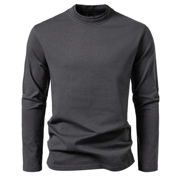 Men's long sleeve t-shirt in pleasant cotton blend with round neck Lune London