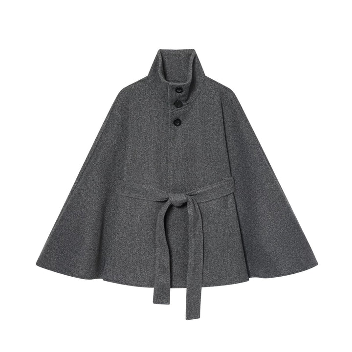 Veste manteau pour femmes en mélange de laine de haute qualité avec ceinture à la taille Chic & Stil