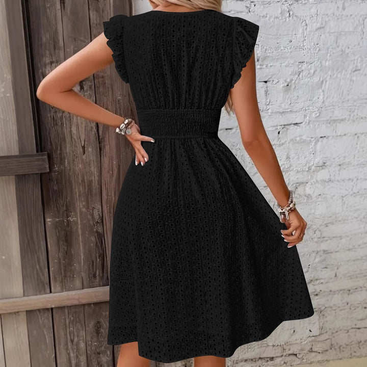 Wrap dress for women with ruffle details and a flattering cut for the silhouette Lune London