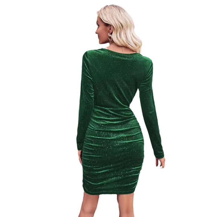 Women Elegant wrap dress with sparkling accents and long sleeves Lune London