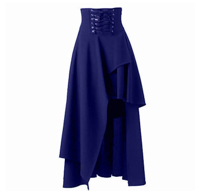 Ladies Elegant Asymmetrical Skirt with Laces Lune London