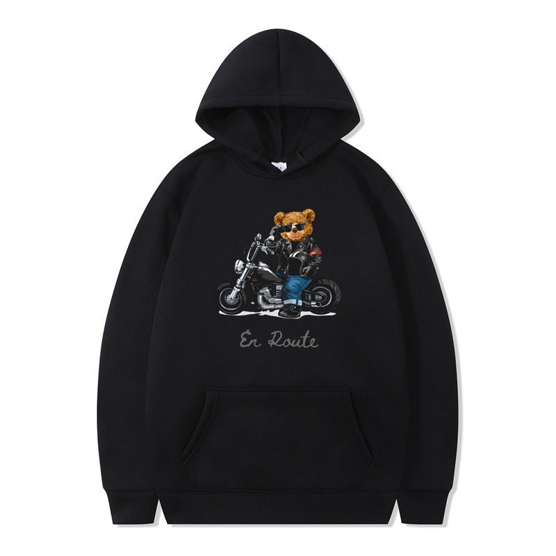 Women's hoodie with unique bear design and casual fit Lune London