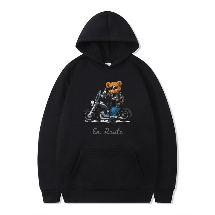 Women's hoodie with unique bear design and casual fit Lune London