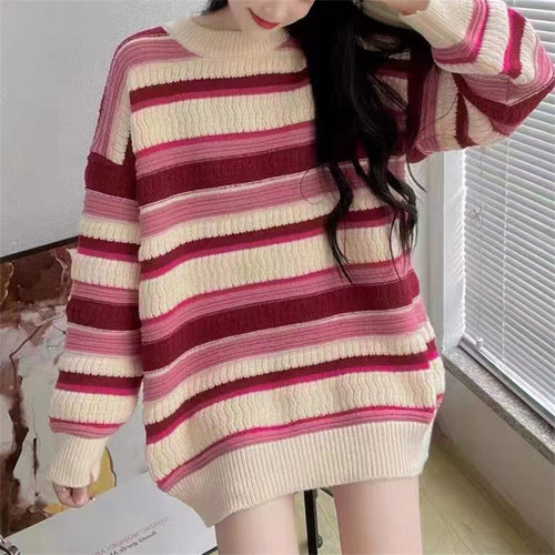 Casual pull for women with textured striped pattern Lune London