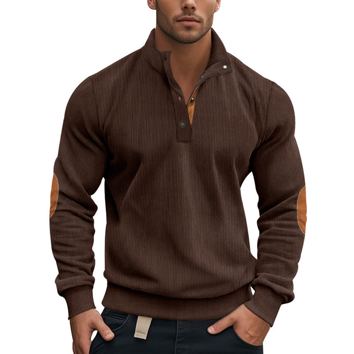 Trendy men's sweater with high collar and contrasting accents Lune London
