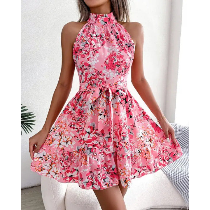Lune London A-line floral dress with spaghetti straps