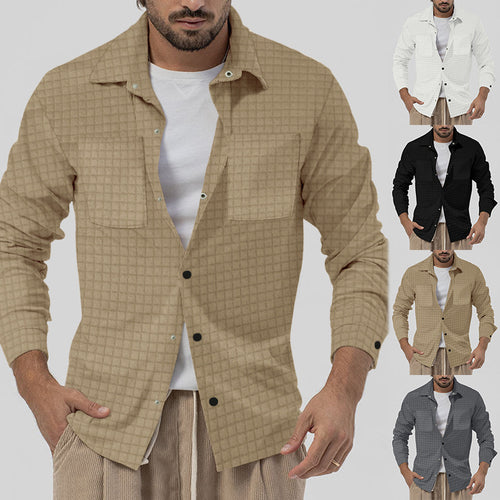 Casual checkered shirt for men with two chest pockets and modern fit Lune London