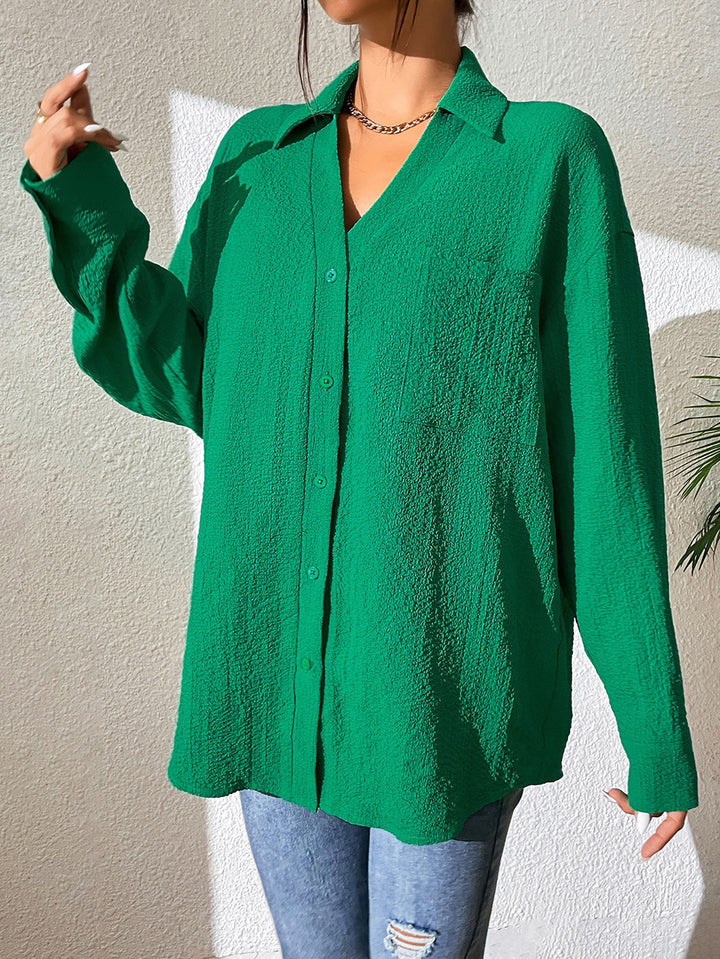 Light leisure shirt for women in textured fabric Lune London