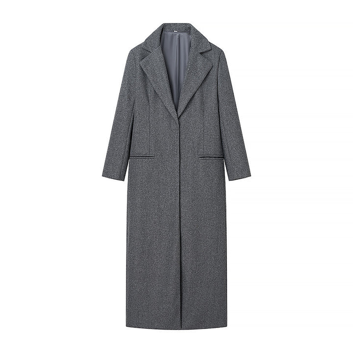 Manteau long élégant pour femmes avec col ultra-moderne et poches pratiques Chic & Stil