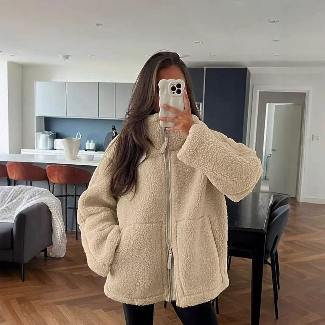 Ladies Comfortable Fleece Jacket with High Collar and Plenty of Room to Move Lune London