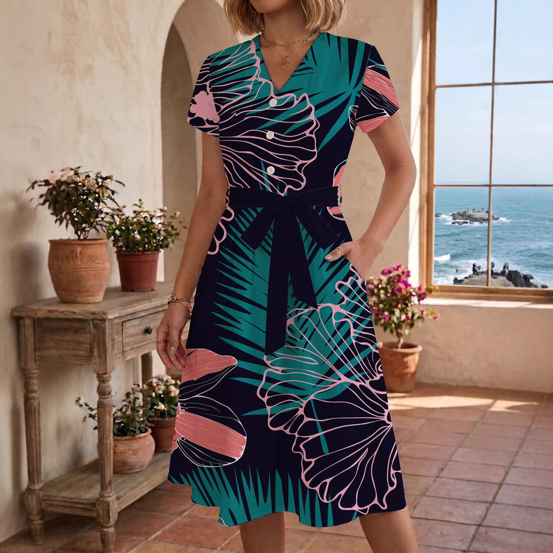 Women’s midi dress with floral design and comfortable fit Lune London