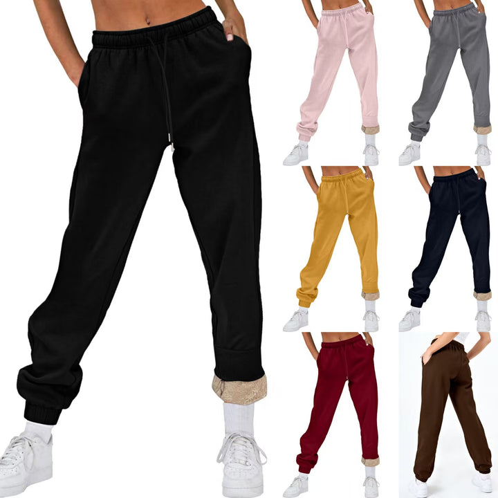 Women Comfortable Leisure Pants with Drawstring and Elegant Cuff Lune London