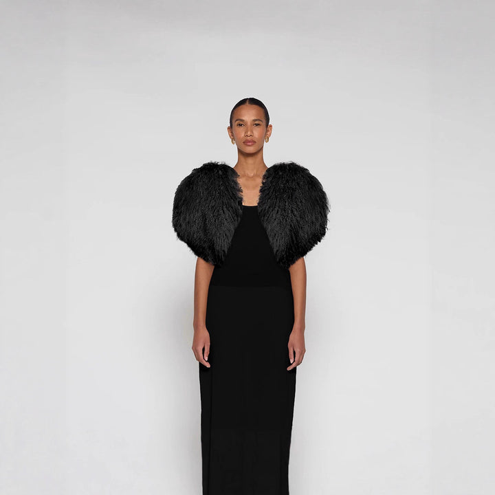 Lune London extravagant voluminous faux fur jacket for women