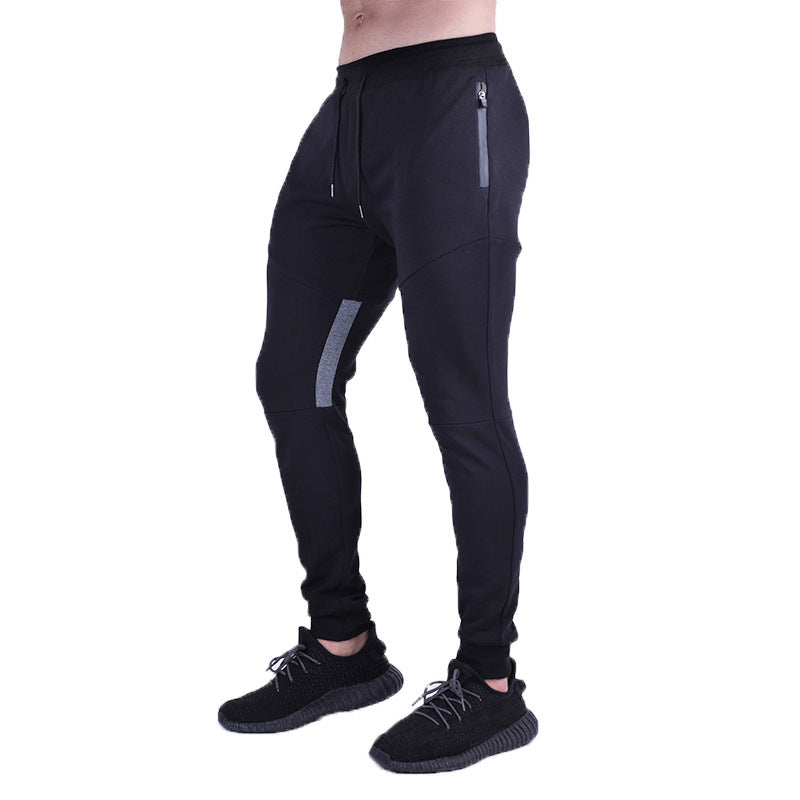 Men's fitness jogger pants with side zip pockets and elastic waistband Lune London