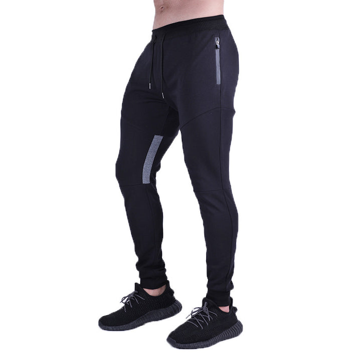 Men's fitness jogger pants with side zip pockets and elastic waistband Lune London
