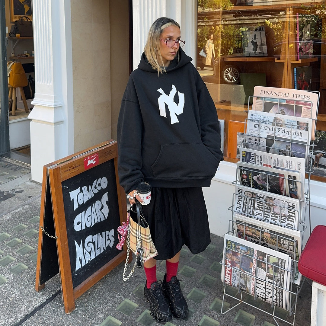 Women's hoodie with modern logo and relaxed fit Lune London