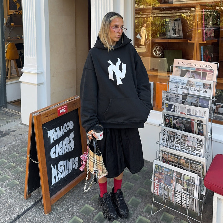 Women's hoodie with modern logo and relaxed fit Lune London