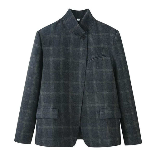 Veste blazer à carreaux élégante pour femmes Chic & Stil