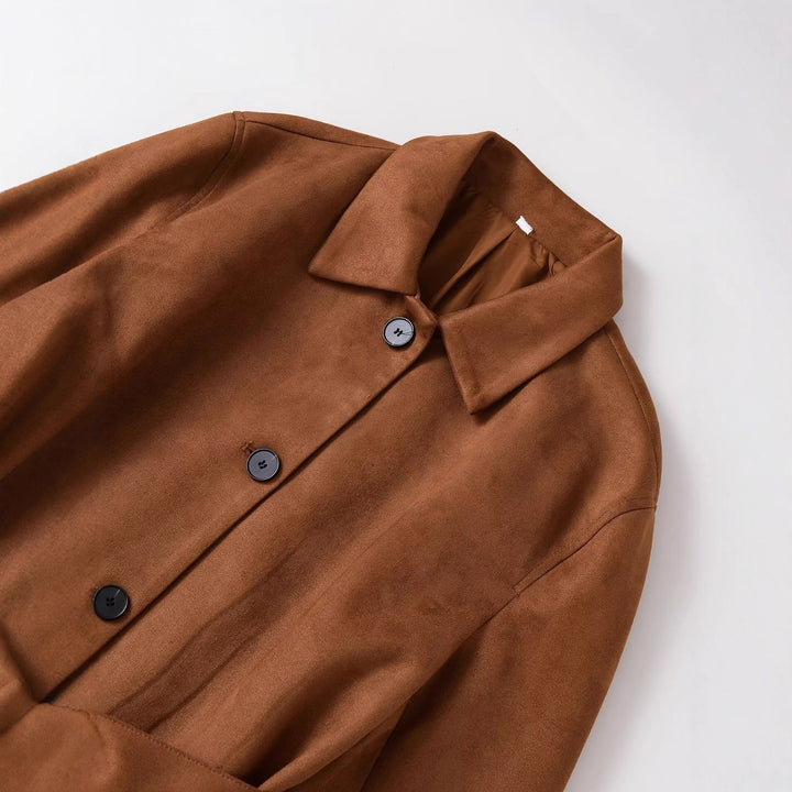 Ladies stylish jacket with belt and elegant buttons Lune London