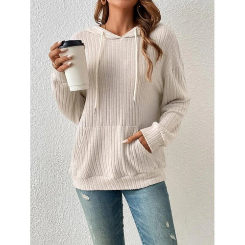 Casual hoodie for women with ribbed design Lune London