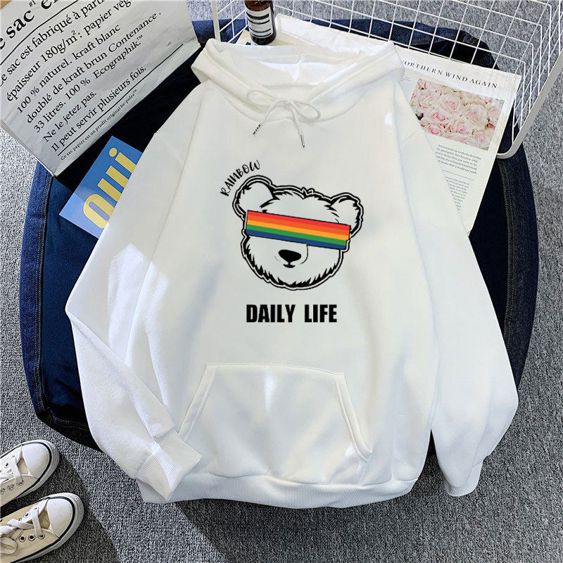 Women's hoodie with stylish bear motif Chic & Stil