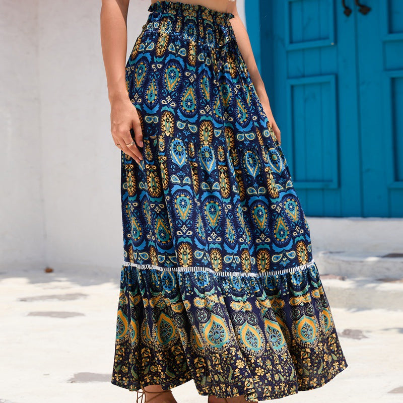 Lune London Boho Maxi Dress for Women with Ruffle Design
