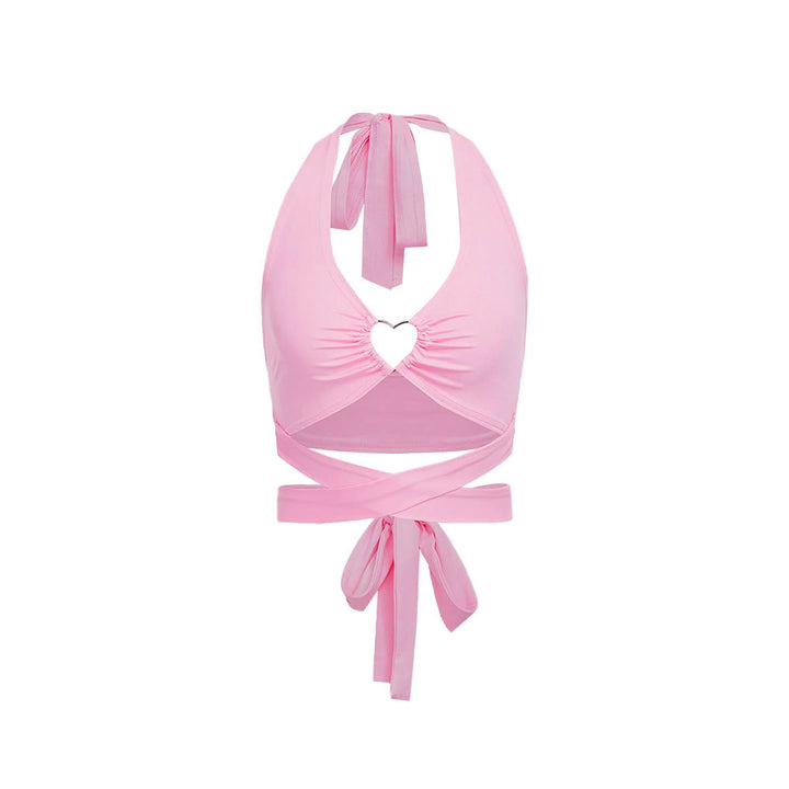 Women's bikini top with heart-shaped neckline and adjustable ties Chic & Stil