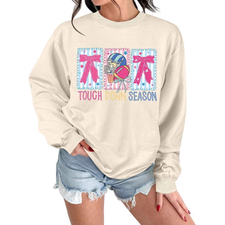 Sweat-shirt femme avec motif de football créatif et coupe décontractée Chic & Stil