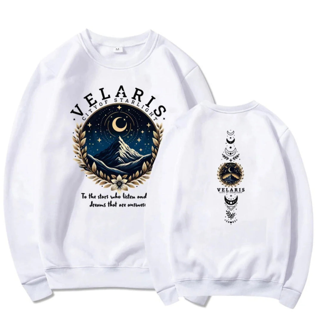 Women's sweatshirt with artistic night sky motif Chic & Stil