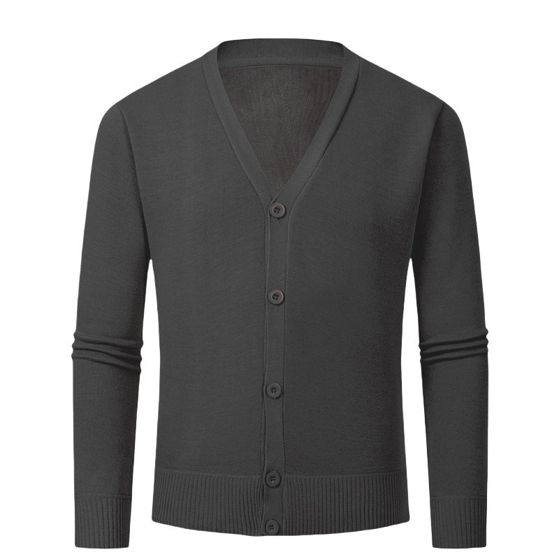 Men's knit sweater with V-neck and buttonless design Lune London